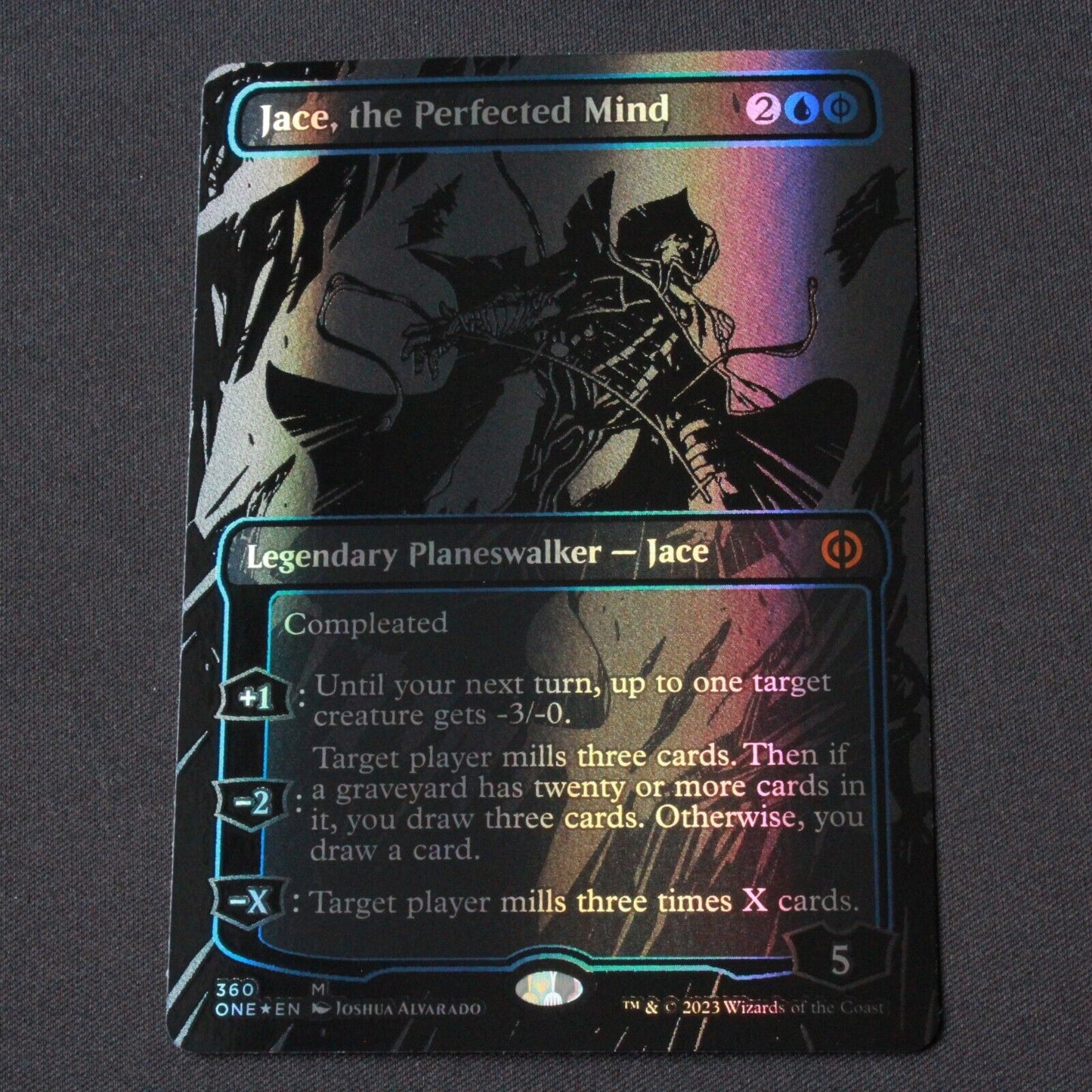 MTG Phyrexia: All Will Be One Jace Perfected Mind Oil Slick Raised Foil 360 NM