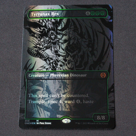 MTG Phyrexia: All Will Be One Mythic Tyrranax Rex Oil Slick Raised Foil 355 NM