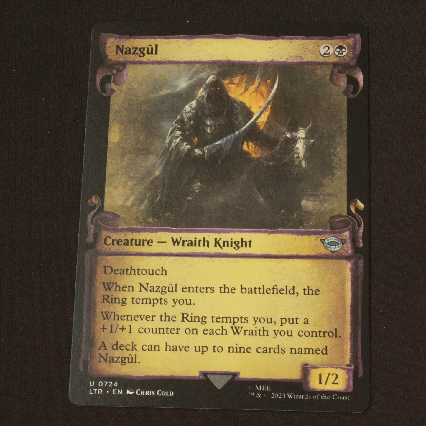 MTG The Lord of the Rings (LTR) Uncommon Nazgul (0724) (Showcase Scrolls) 724 NM