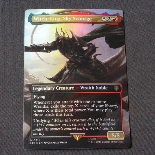 MTG Commander Lord of the Rings LTC FOIL Witchking Sky Scourge Borderless 511 NM