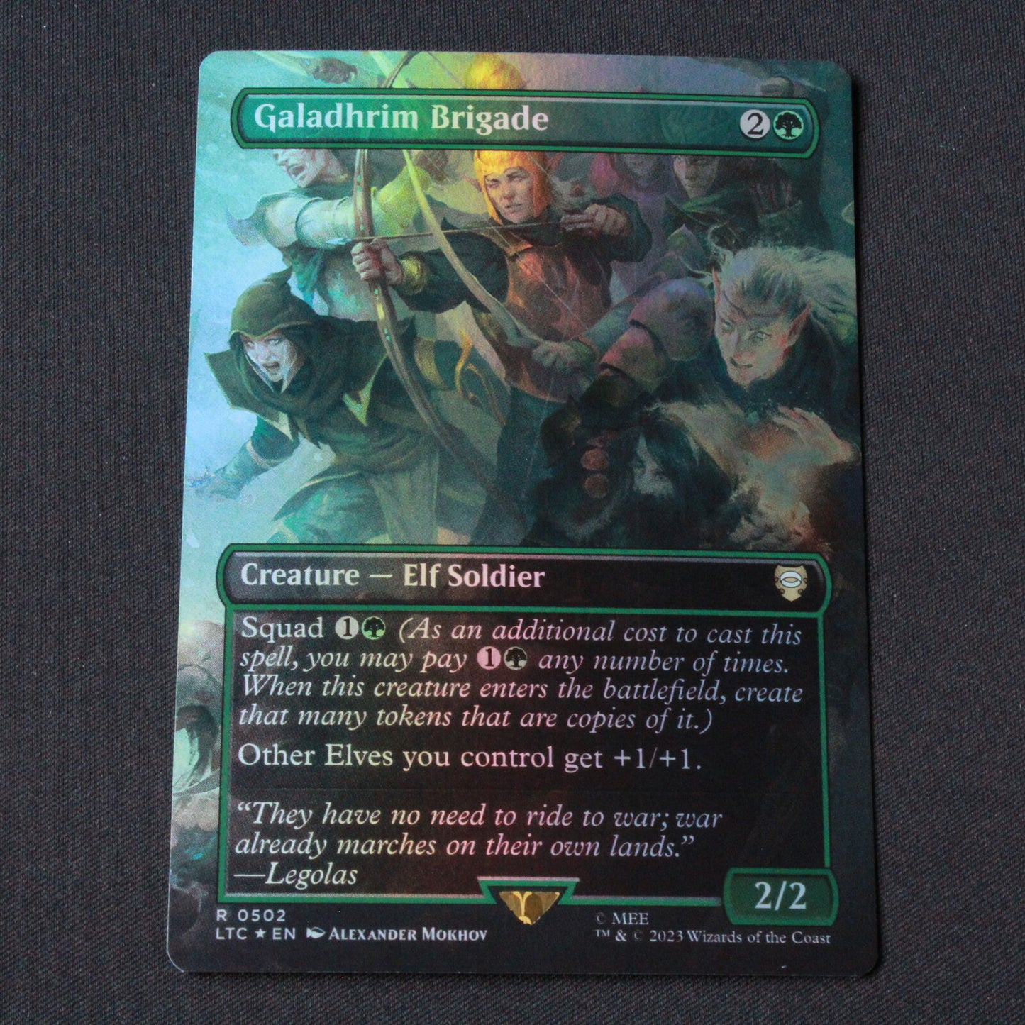 MTG Commander Lord of the Rings (LTC) FOIL Galadhrim Brigade (Borderless) 502 NM