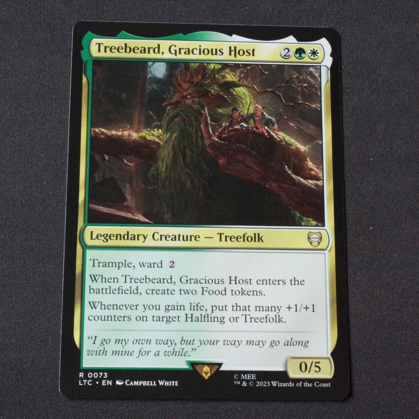 MTG Commander: The Lord of the Rings (LTC) Rare Treebeard, Gracious Host 73 NM