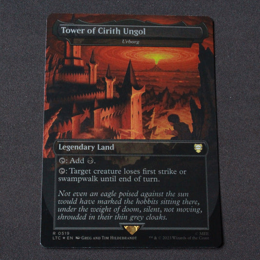 MTG Commander LOTR LTC FOIL Tower of Cirith Ungol Urborg Borderless 519 NM