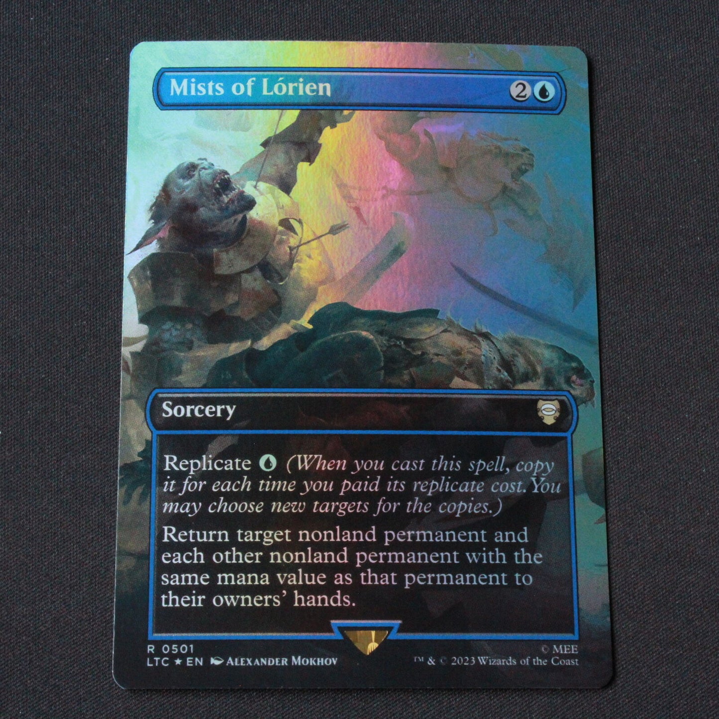 MTG Commander Lord of the Rings (LTC) FOIL Mists of Lorien (Borderless) 501 NM