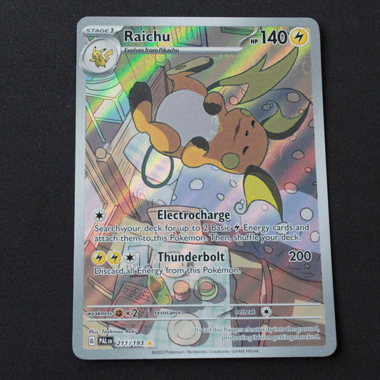 Pokemon SV02: Paldea Evolved Illustration Rare Raichu 211/193 NM