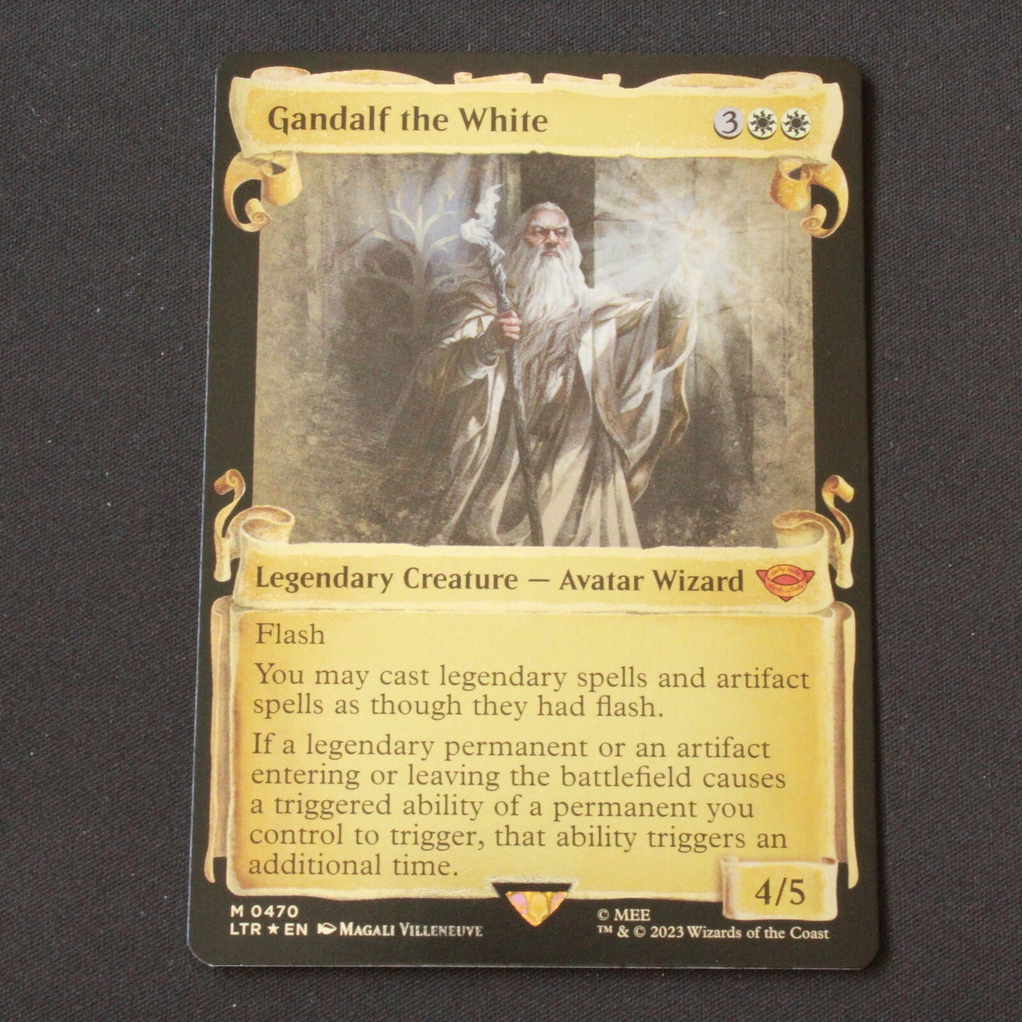 MTG The Lord of the Rings (LTR) FOIL Gandalf the White (Showcase Scrolls) 470 NM