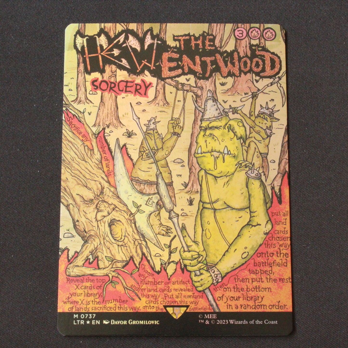 MTG The Lord of the Rings (LTR) FOIL Hew the Entwood (Borderless Poster) 737 NM