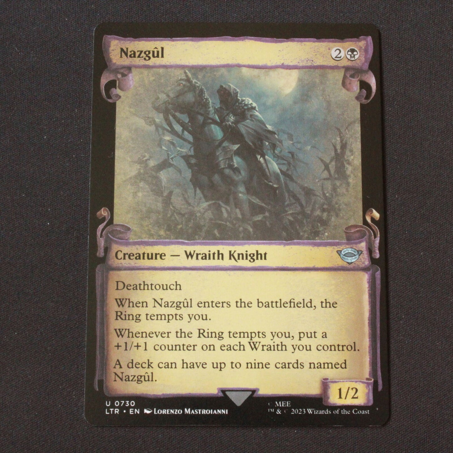 MTG The Lord of the Rings (LTR) Uncommon Nazgul (0730) (Showcase Scrolls) 730 NM