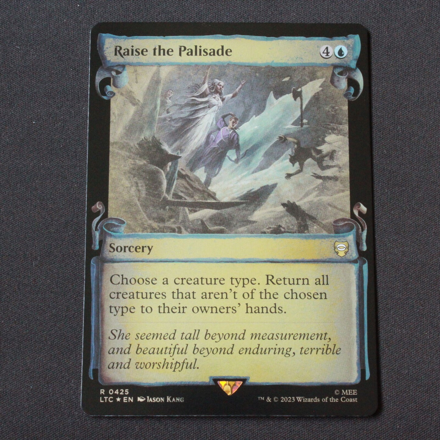 MTG Commander LOTR LTC FOIL Raise the Palisade Showcase Scrolls 425 NM