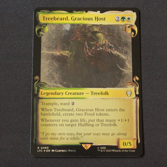 MTG Commander LOTR LTC FOIL Treebeard, Gracious Host Showcase Scrolls 483 NM