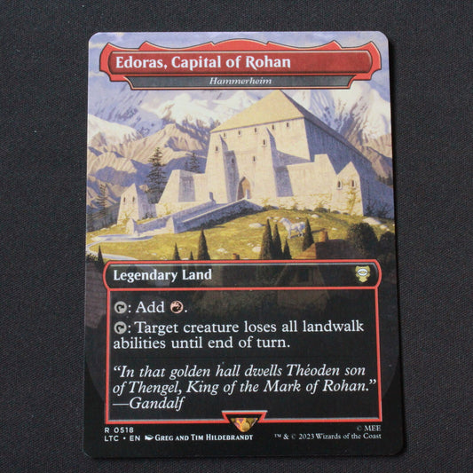 MTG Commander LOTR LTC Edoras, Capital of Rohan - Hammerheim Borderless 518 NM