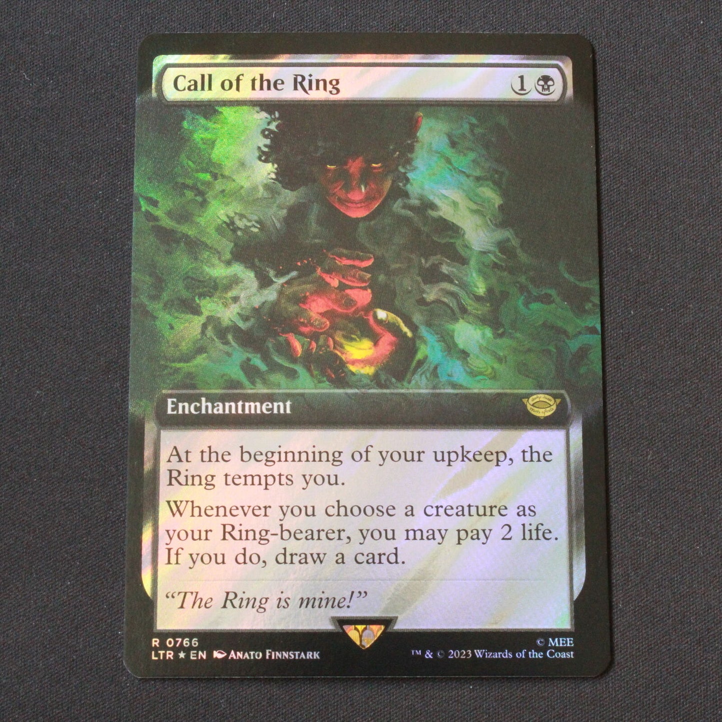 MTG Lord of the Rings LTR FOIL Call of the Ring Extended Art Surge Foil 766 NM