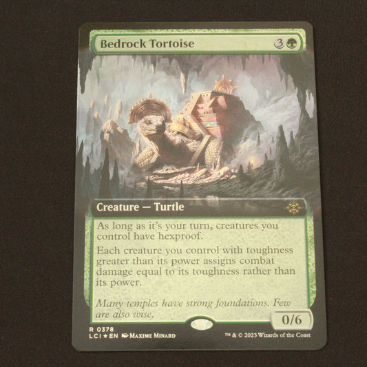 MTG Lost Caverns of Ixalan (LCI) Rare FOIL Bedrock Tortoise Extended Art 378 NM