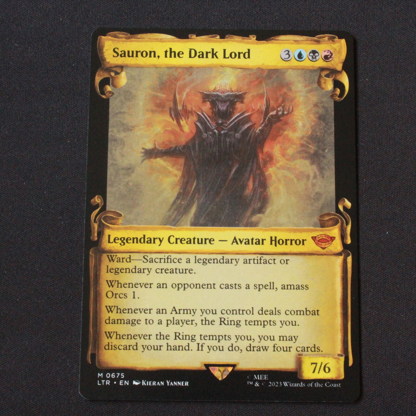 MTG The Lord of the Rings (LTR) Sauron, the Dark Lord (Showcase Scrolls) 675 NM