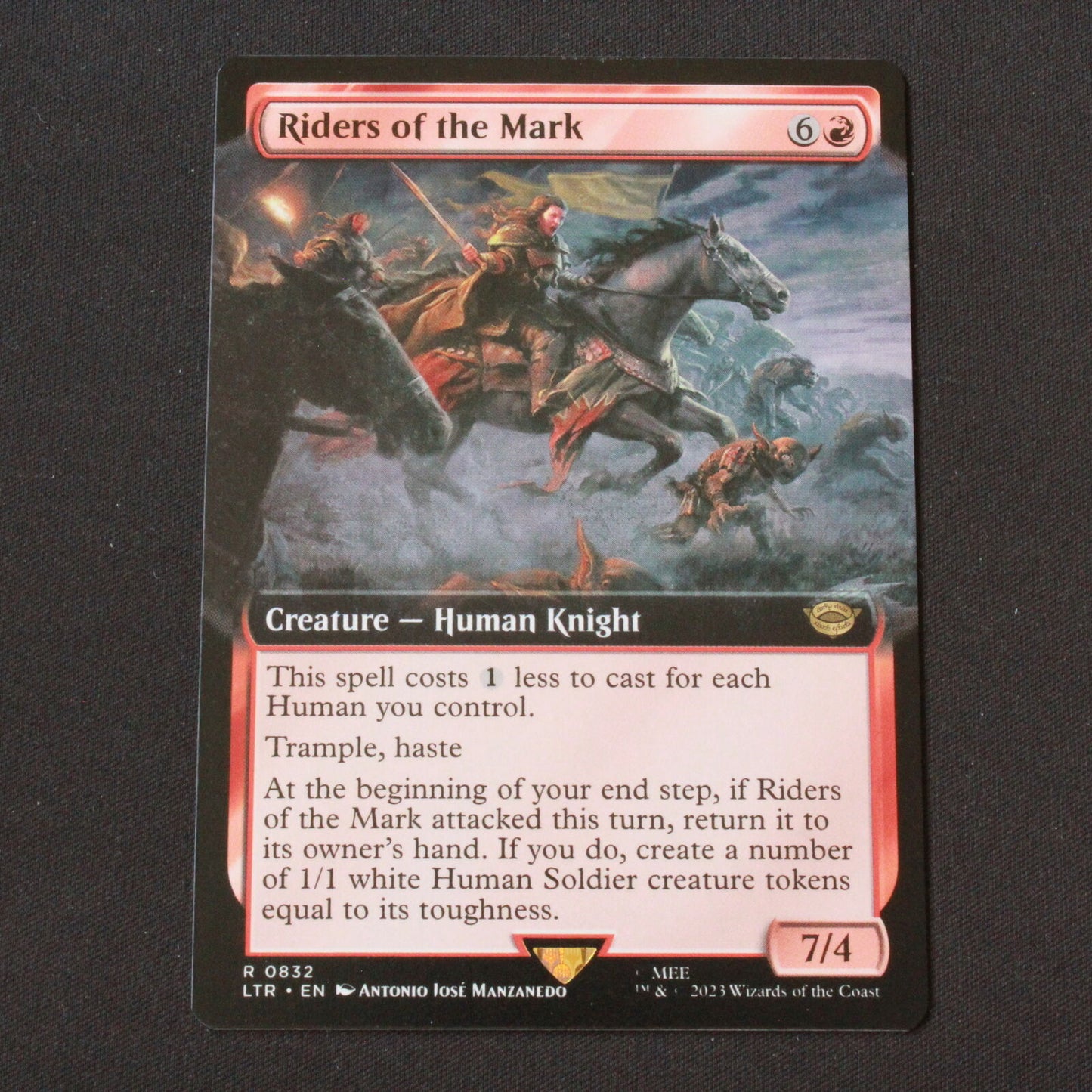 MTG The Lord of the Rings (LTR) Rare Riders of the Mark (Extended Art) 832 NM