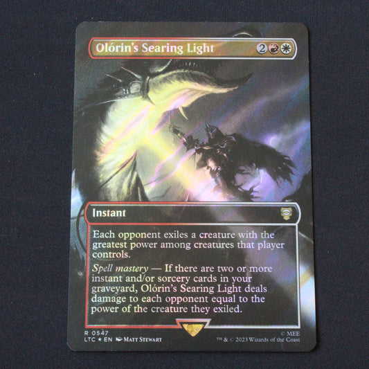 MTG Commander LOTR LTC Rare Olorin's Searing Light Borderless Surge Foil 547 NM