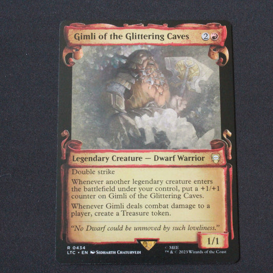 MTG Commander LOTR (LTC) Gimli of the Glittering Caves (Showcase Scrolls) 434 NM