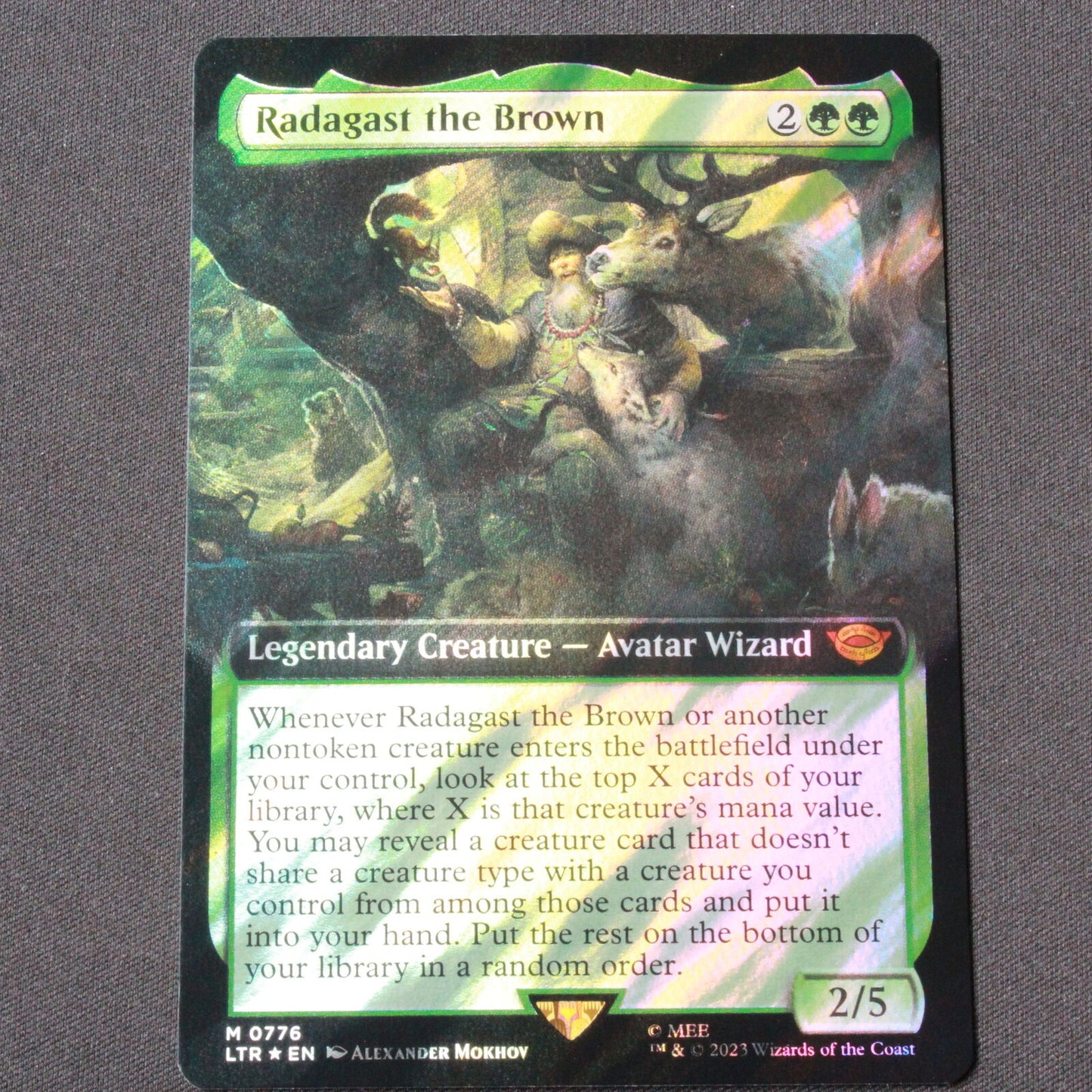 MTG LOTR (LTR) FOIL Radagast the Brown (Extended Art) (Surge Foil) 776 NM