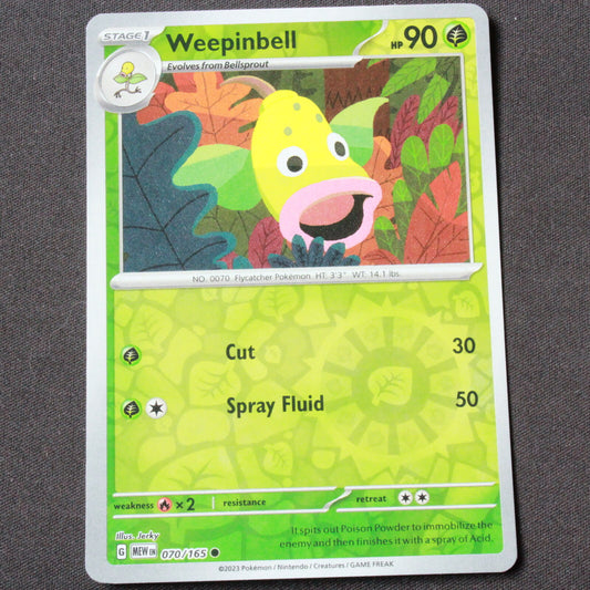 Pokemon SV: Scarlet and Violet 151 Common Reverse Holo Weepinbell 070/165 NM