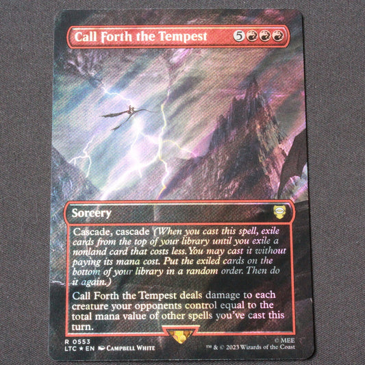 MTG Commander LOTR LTC FOIL Call Forth the Tempest Borderless Surge Foil 553 NM