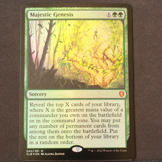 MTG Commander Legends Baldur's Gate CLB Mythic FOIL Majestic Genesis 240 NM