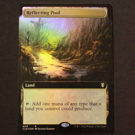 MTG Commander Legends Baldur's Gate CLB FOIL Reflecting Pool Extended Art 604 NM