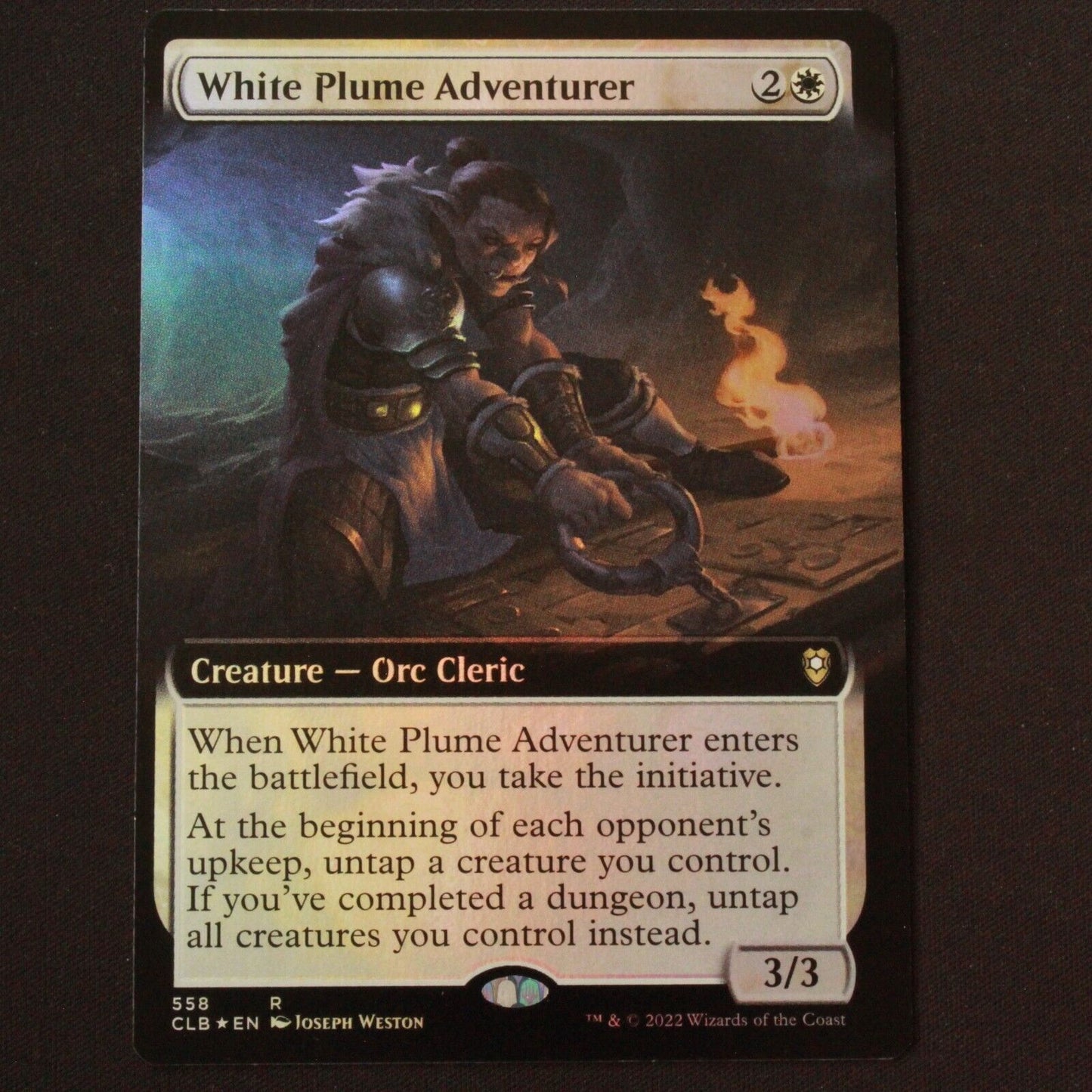 MTG Cmdr Legends Baldur's Gate CLB FOIL White Plume Adventurer Ext Art 558 NM