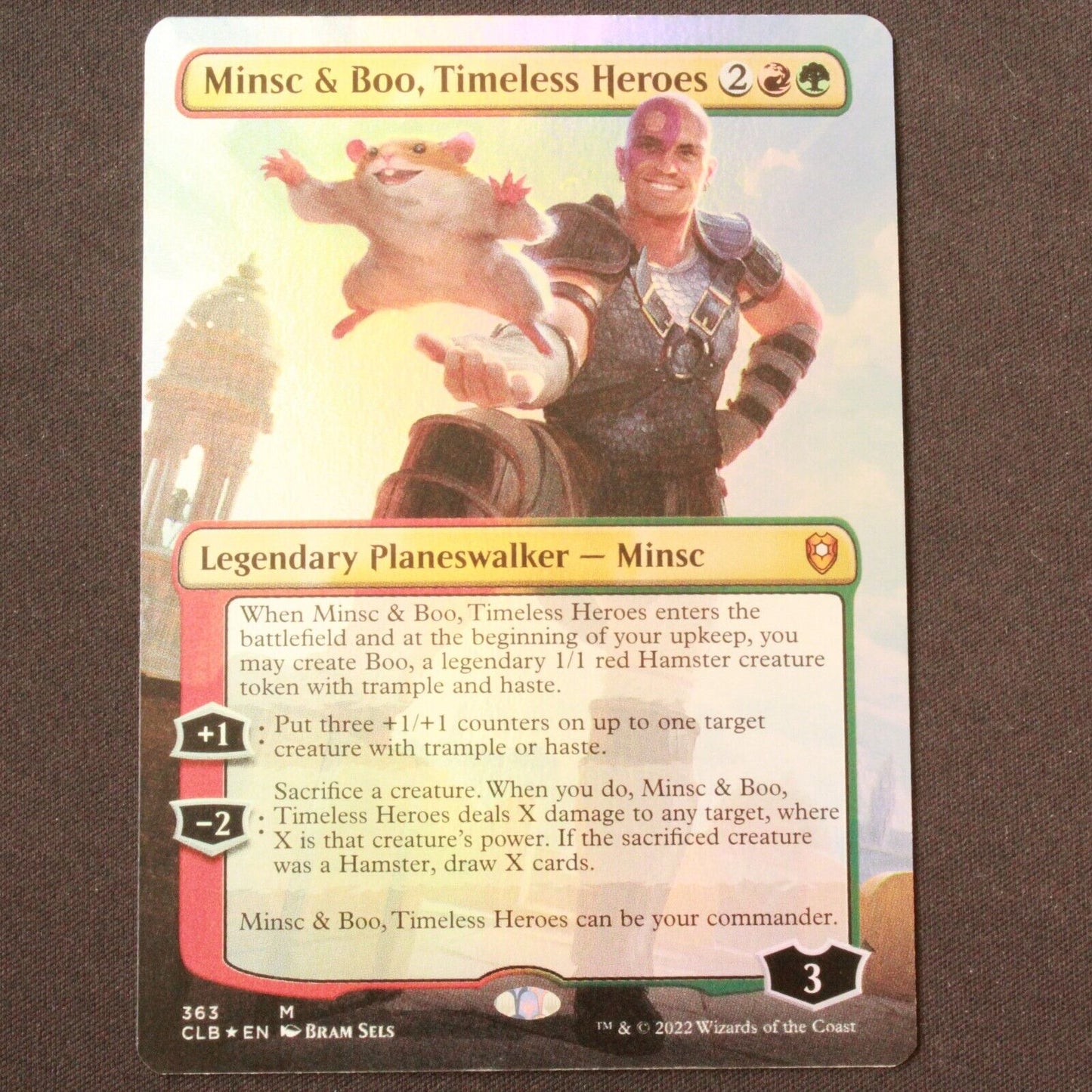 MTG Cmdr Legends Baldurs Gate CLB FOIL Minsc & Boo Timeless Heroes Brdlss 363 NM