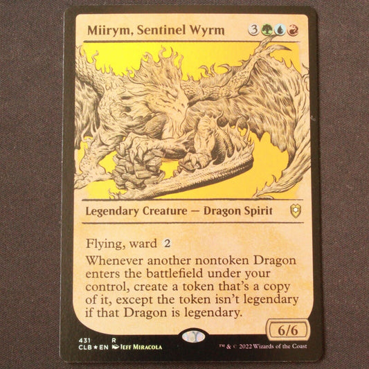 MTG Cmdr Legends Baldur's Gate CLB FOIL Miirym, Sentinel Wyrm Showcase 431 NM