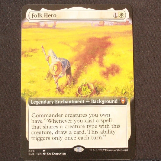 MTG Commander Legends Baldur's Gate CLB Mythic Folk Hero Extended Art 608 NM