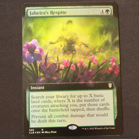 MTG Cmdr Legends Baldur's Gate CLB FOIL Jaheira's Respite Extended Art 589 NM