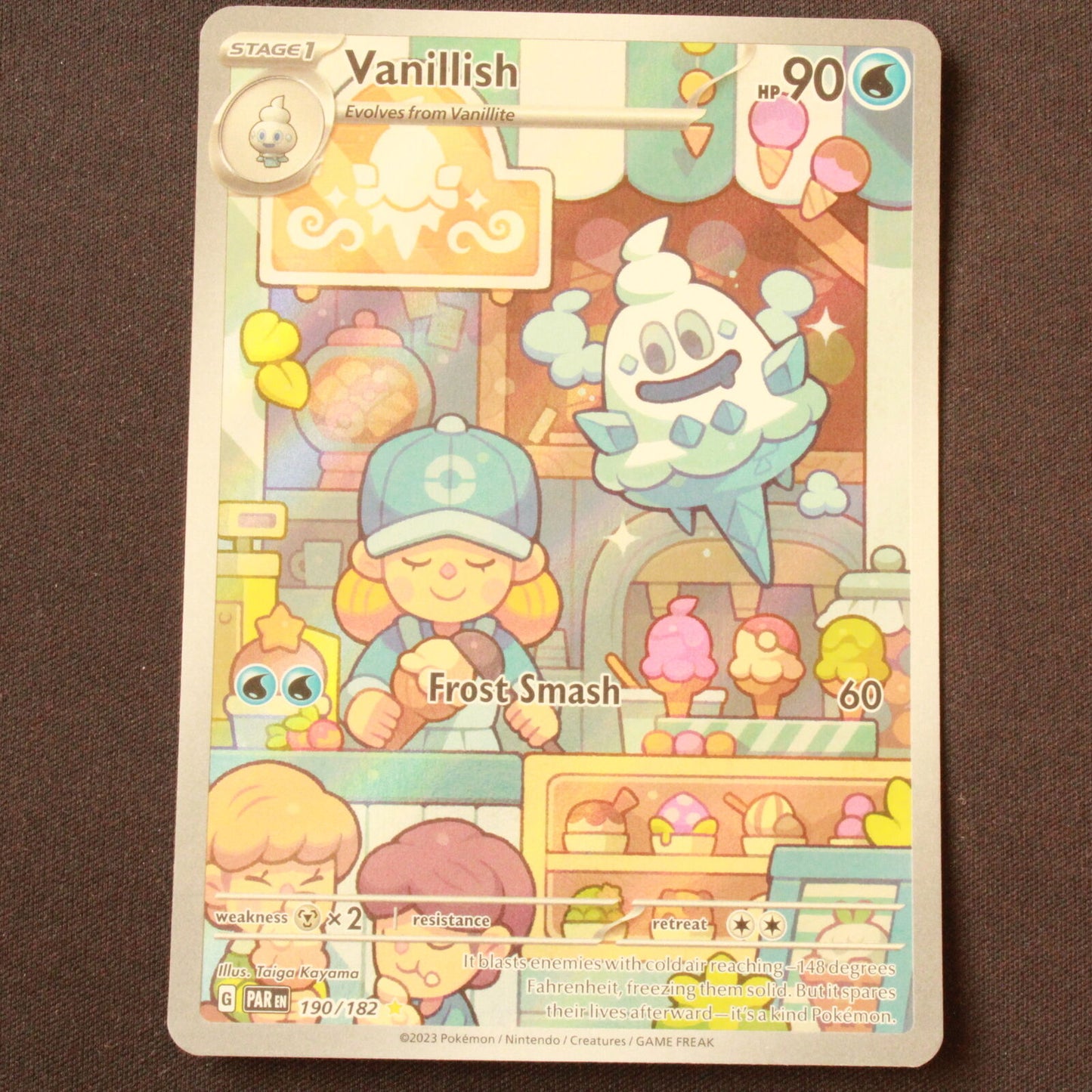 Pokemon SV04: Paradox Rift Illustration Rare Holofoil Vanillish 190/182 NM