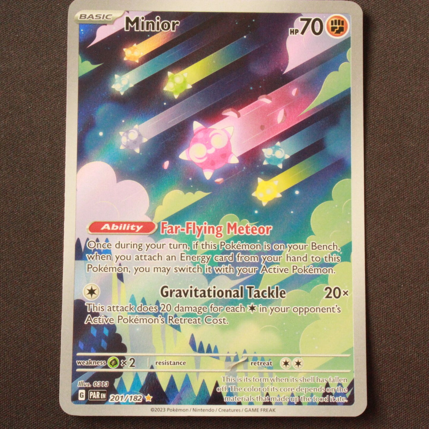 Pokemon SV04: Paradox Rift Illustration Rare Holofoil Minior 201/182 NM