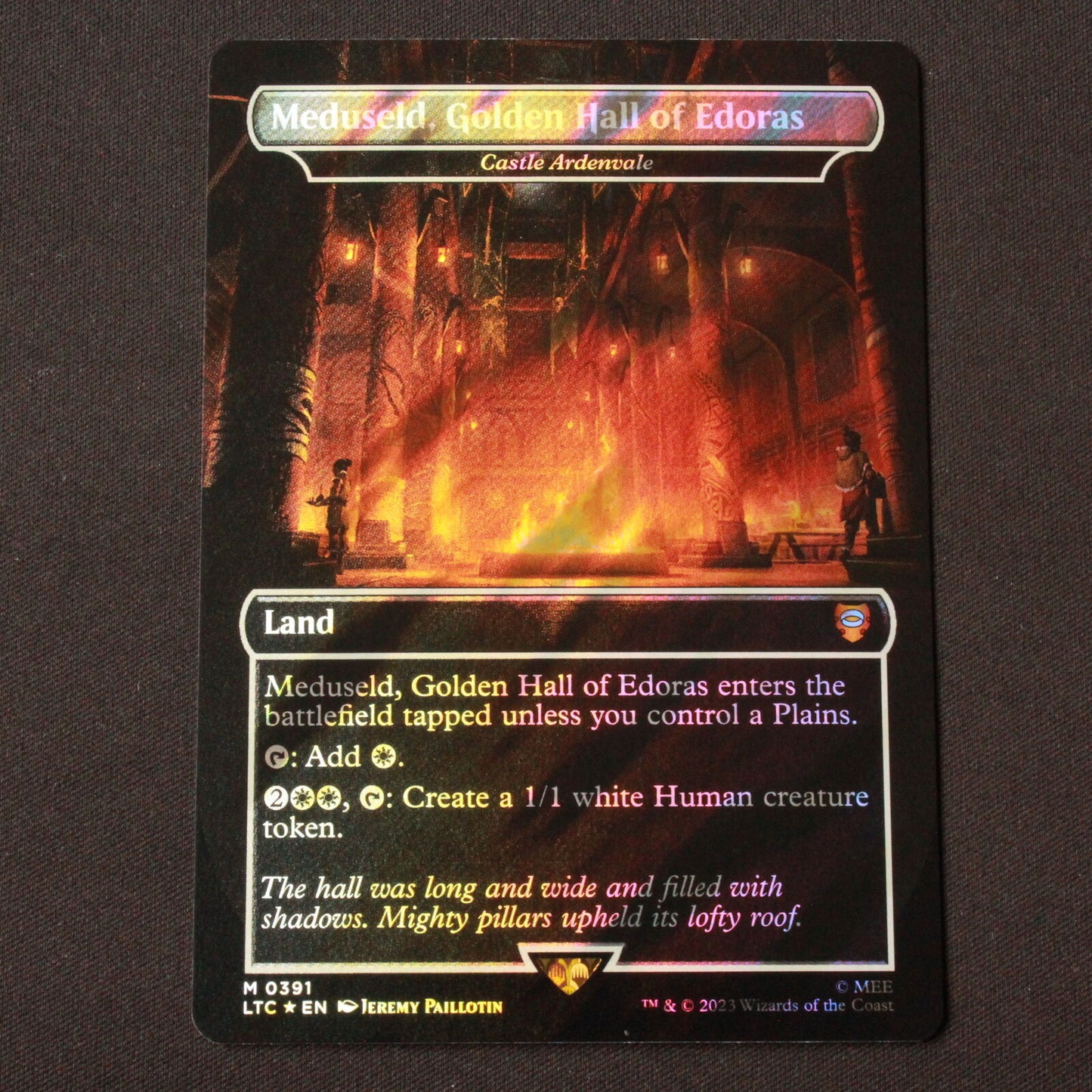 MTG Commander: LOTR LTC FOIL Meduseld, Golden Hall of Edoras Surge Foil 391 NM