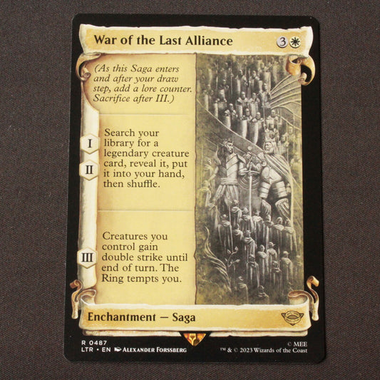 MTG Lord of the Rings LTR Rare War of the Last Alliance Showcase Scrolls 487 NM