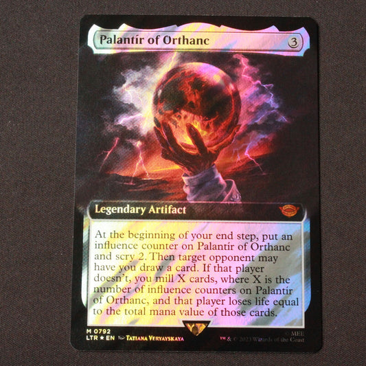 MTG Lord of the Rings LTR FOIL Palantir of Orthanc Ext Art Surge Foil 792 NM