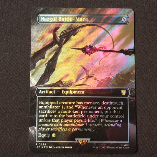 MTG Commander: LOTR LTC FOIL Nazgul Battle-Mace Borderless Surge Foil 554 NM