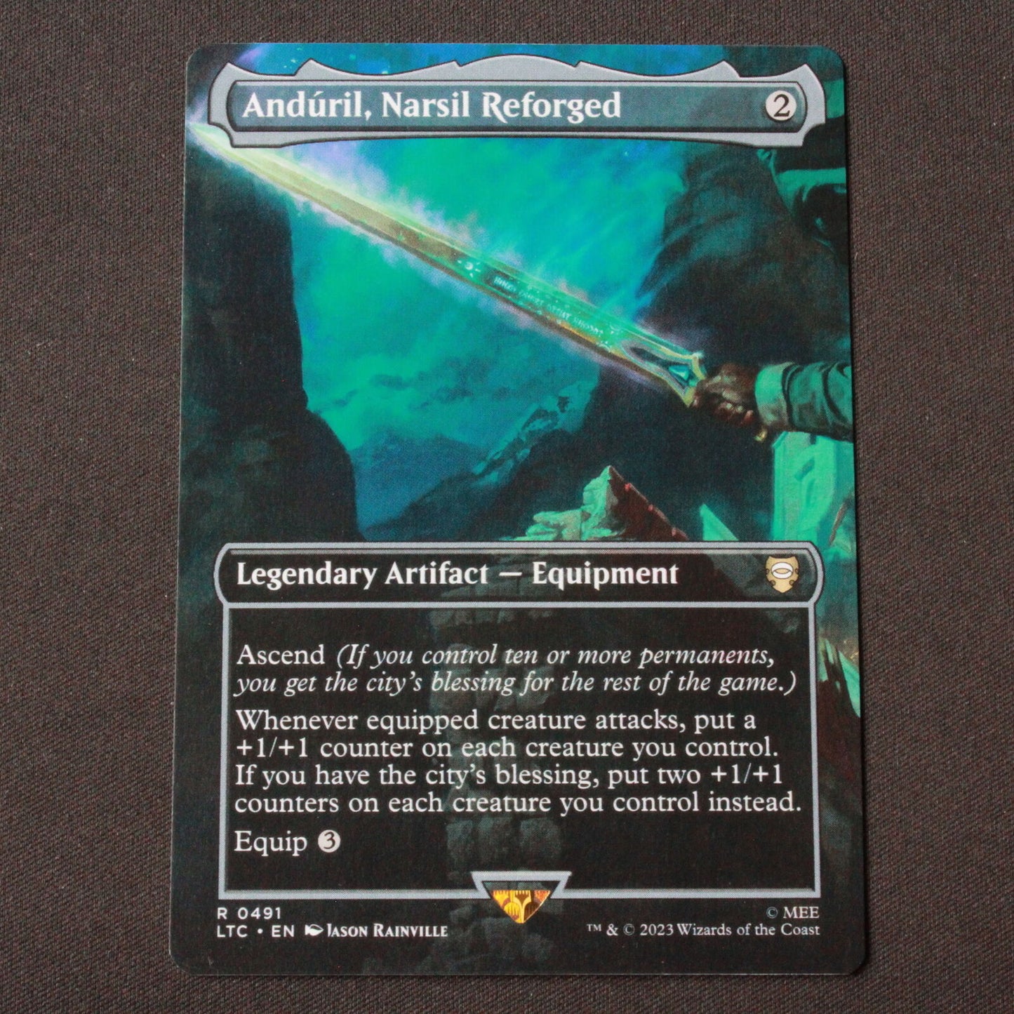 MTG Commander: Lord of the Rings LTC Anduril, Narsil Reforged Borderless 491 NM