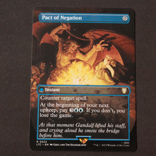 MTG Commander: Lord of the Rings LTC Rare Pact of Negation Borderless 523 NM