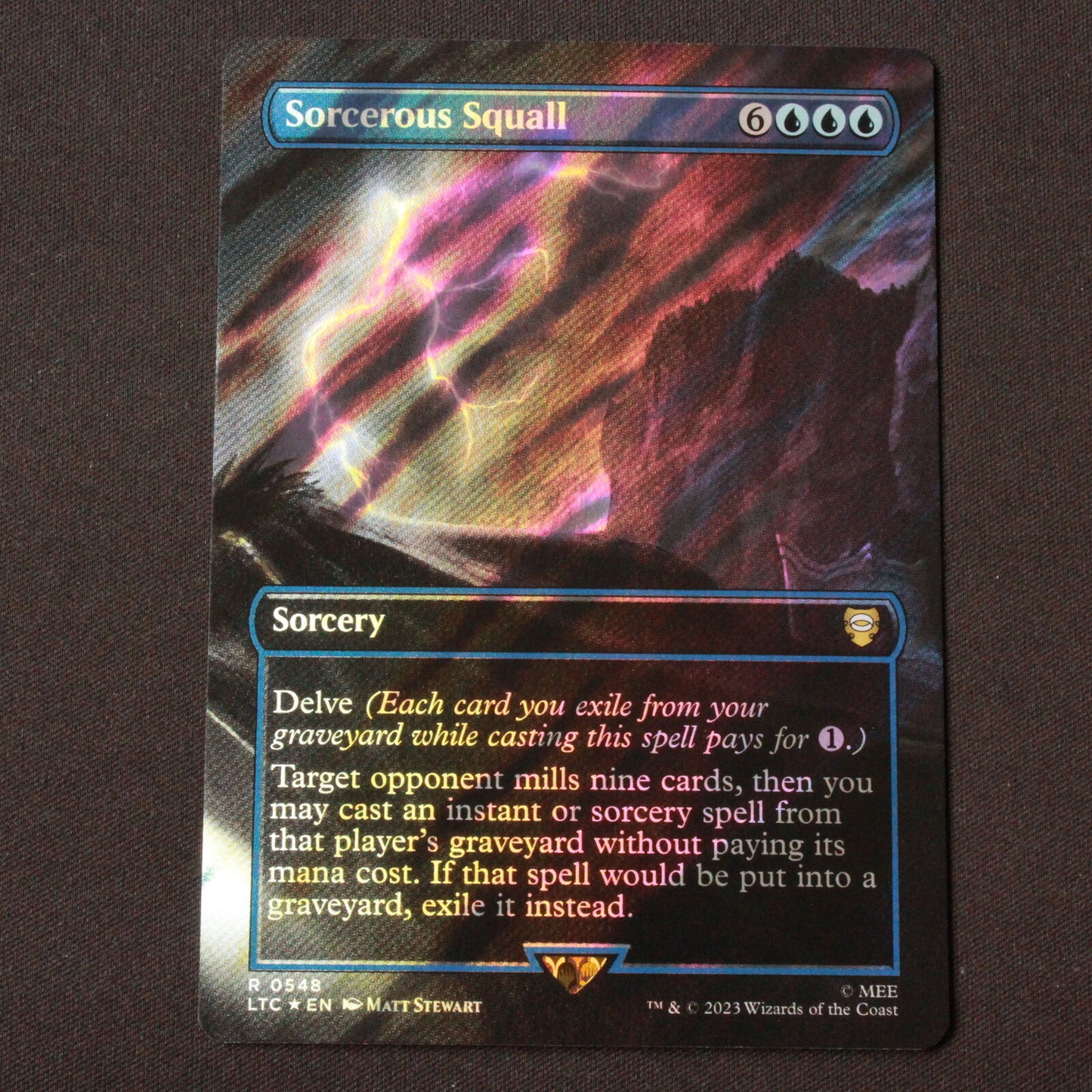 MTG Commander: LOTR LTC FOIL Sorcerous Squall Borderless Surge Foil 548 NM