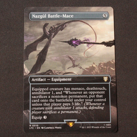 MTG Commander: Lord of the Rings LTC Rare Nazgul Battle-Mace Borderless 510 NM