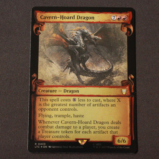 MTG Commander: LOTR LTC FOIL Cavern-Hoard Dragon Showcase Scrolls 433 NM