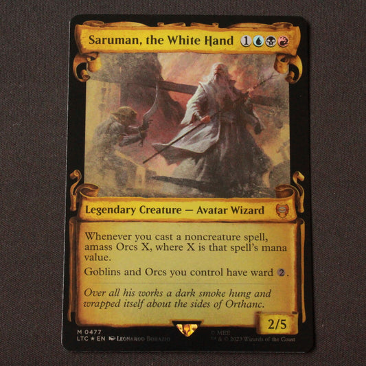 MTG Commander: LOTR LTC FOIL Saruman, the White Hand Showcase Scrolls 477 NM