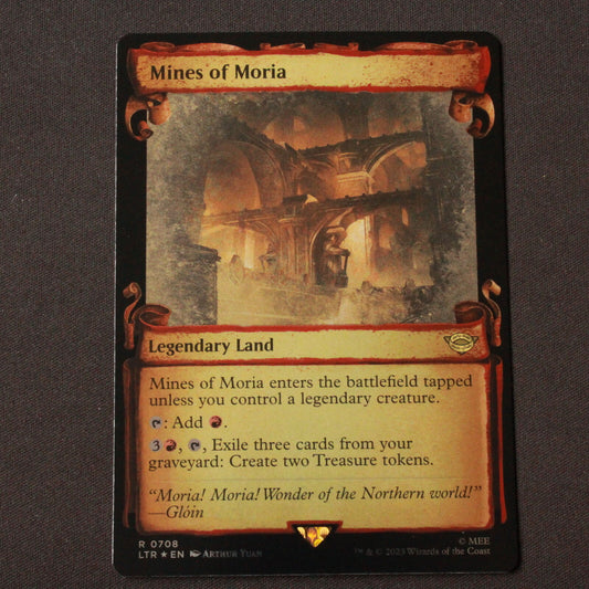 MTG Lord of the Rings LTR Rare FOIL Mines of Moria Showcase Scrolls 708 NM