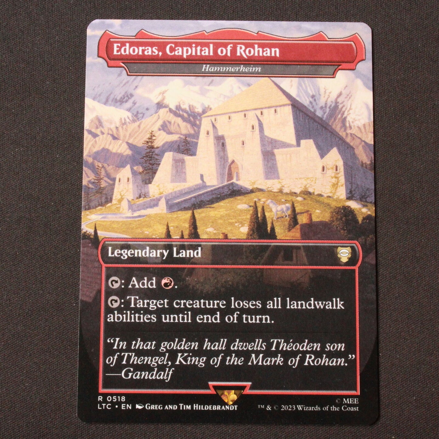 MTG Commander: LOTR LTC Edoras, Capital of Rohan - Hammerheim Borderless 518 NM