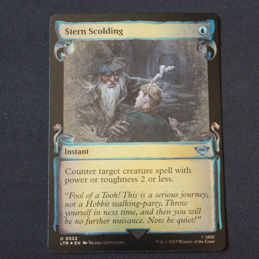 MTG The Lord of the Rings LTR FOIL Stern Scolding Showcase Scrolls 522 NM