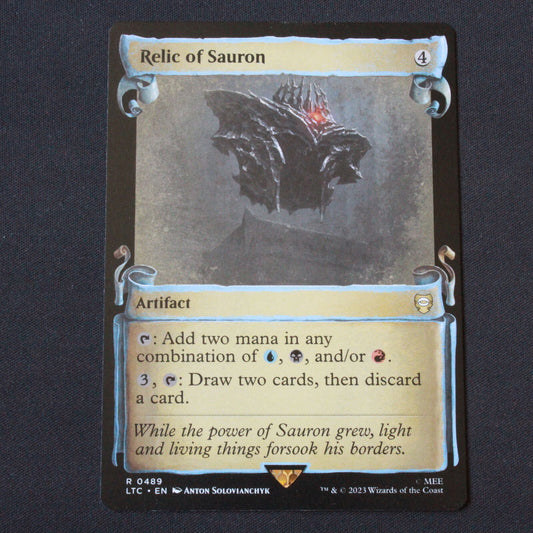 MTG Commander: Lord of the Rings LTC Relic of Sauron Showcase Scrolls 489 NM