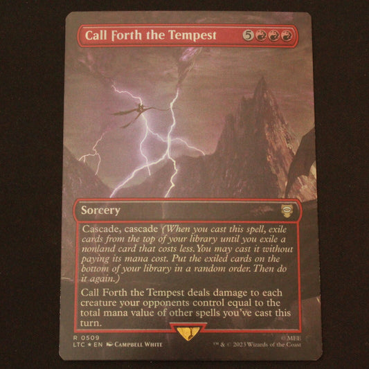 MTG Commander LOTR LTC R FOIL Call Forth the Tempest Borderless 509 NM