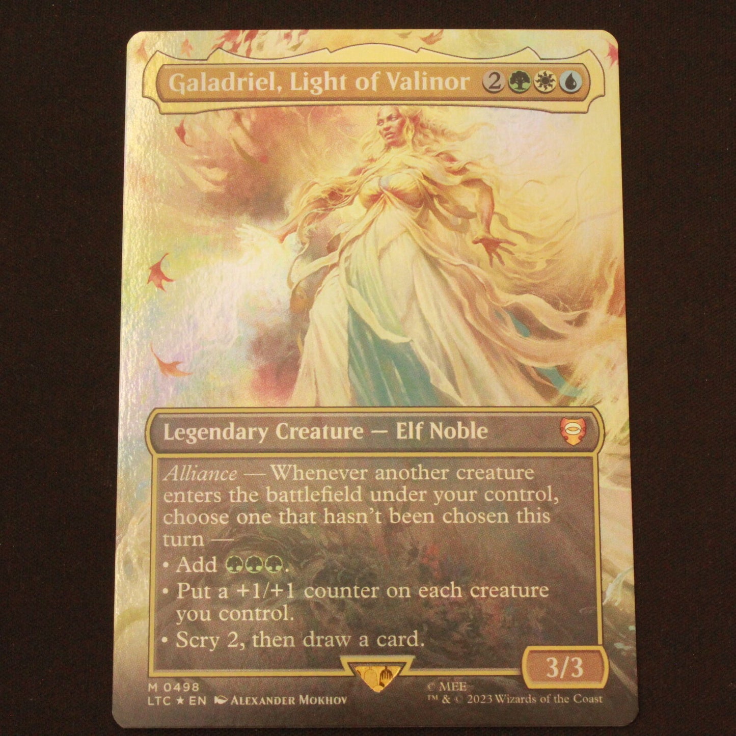 MTG Commander LOTR LTC M FOIL Galadriel, Light of Valinor Borderless 498 NM