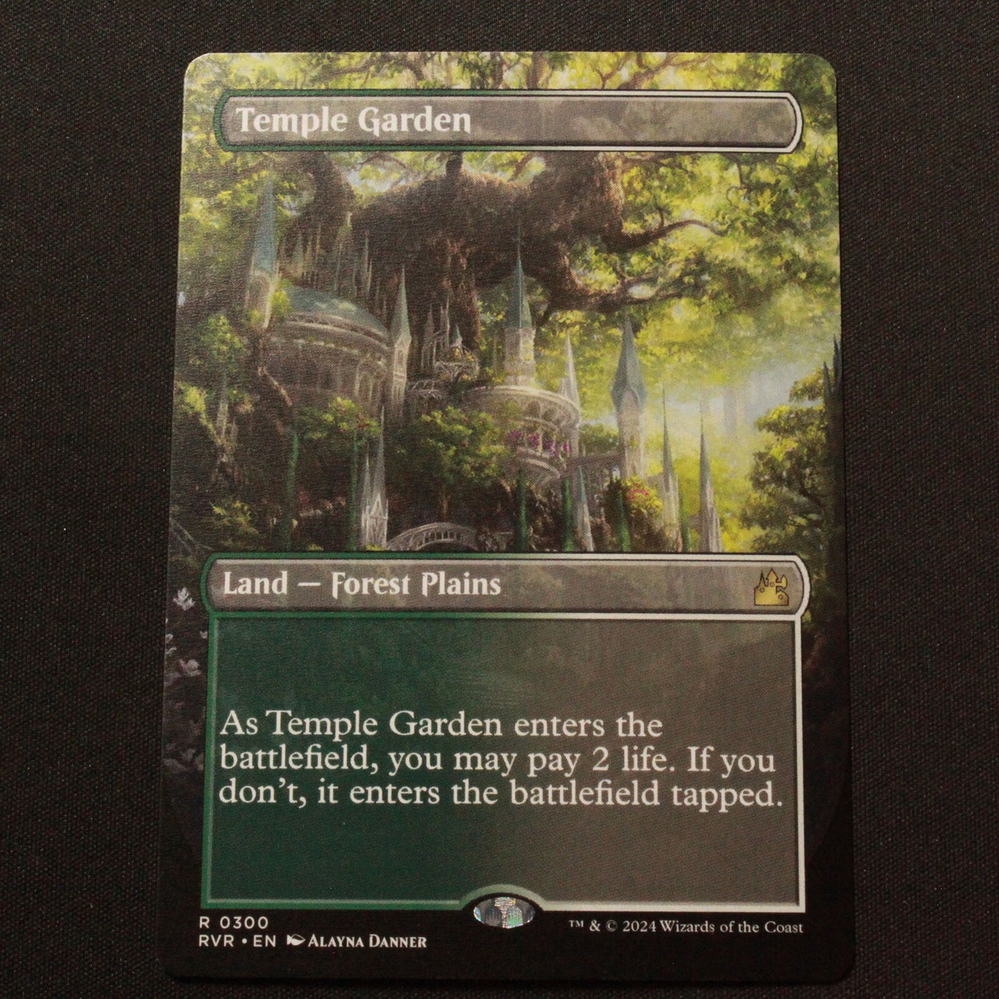 MTG Ravnica Remastered (RVR) Rare Temple Garden (Borderless) 300 NM